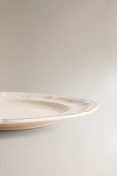 ASSIETTE PLATE PORCELAINE IMPRIMÉ FLEUR - Crème de Zara - Image 3