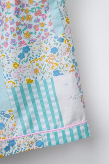 6-14 YEARS/ PATCHWORK SHIRT AND BERMUDA PYJAMAS - Ecru by Zara - Image 6
