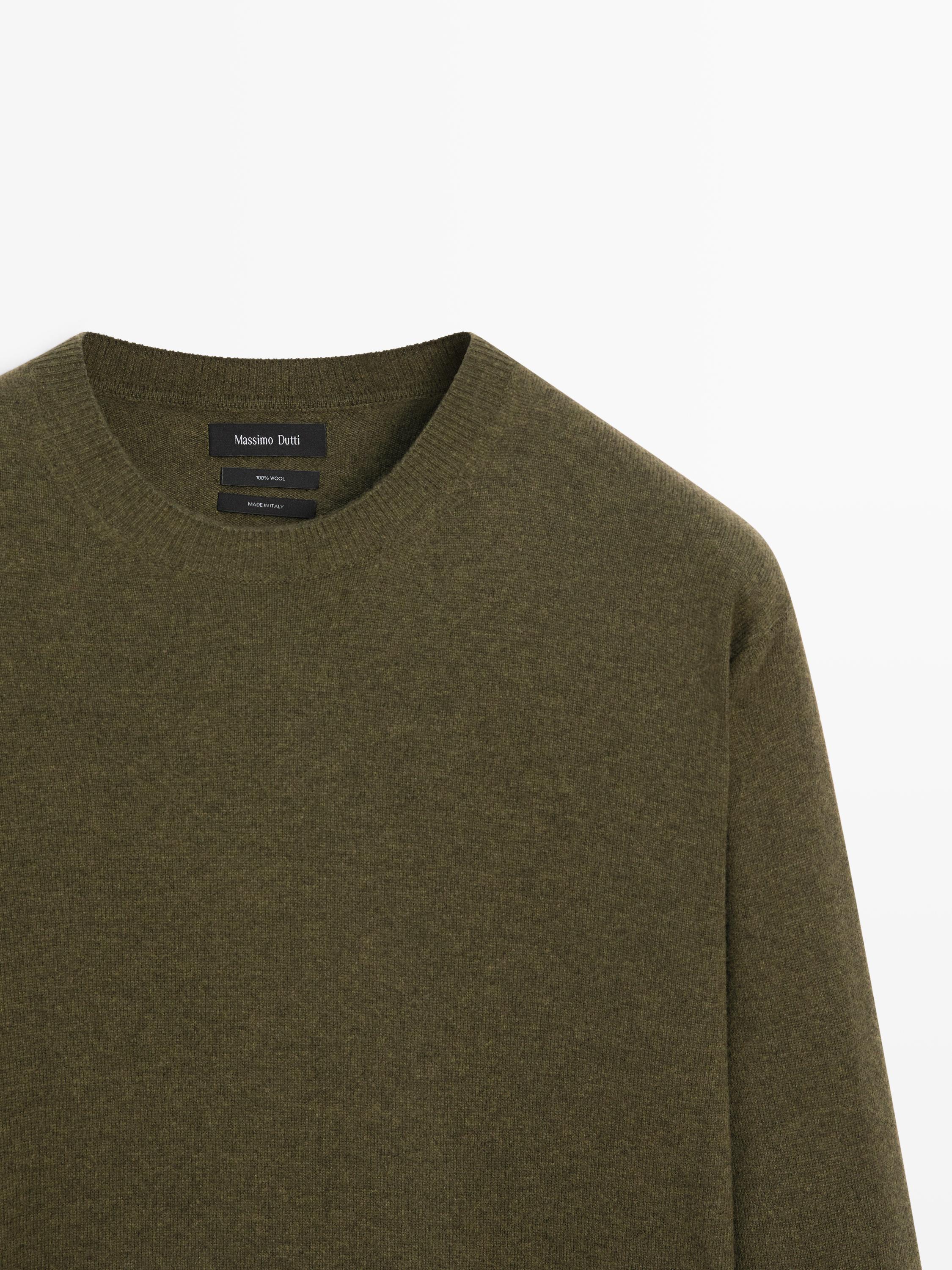 100% wool knit sweater