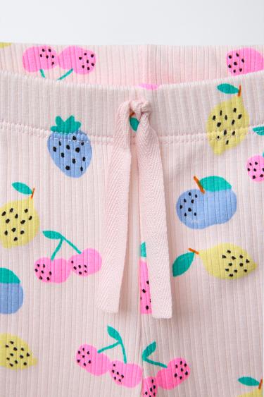 PRINTED RIBBED FLARE LEGGINGS - Light pink by Zara - Image 2