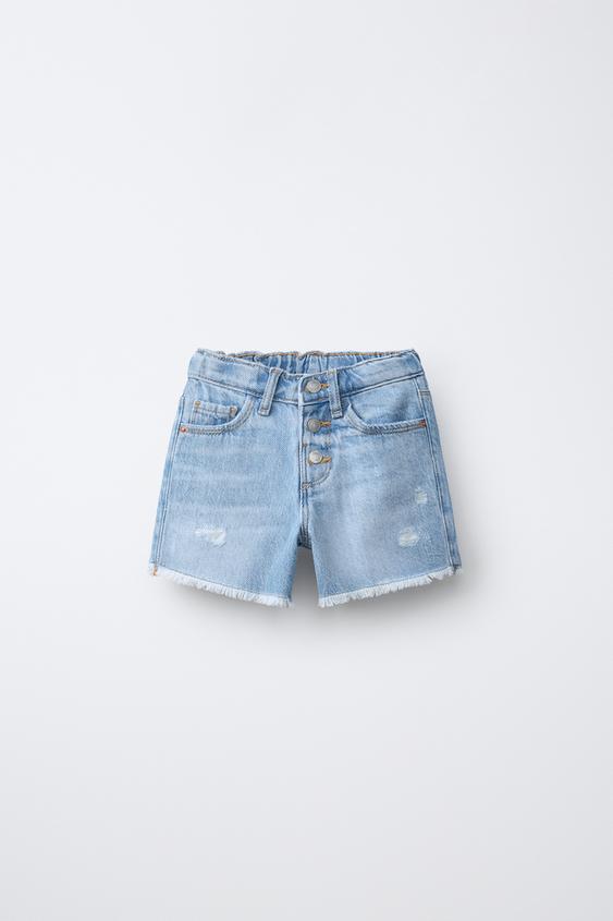 BERMUDA DENIM ROTOS - Azul claro de Zara - Imagen 0