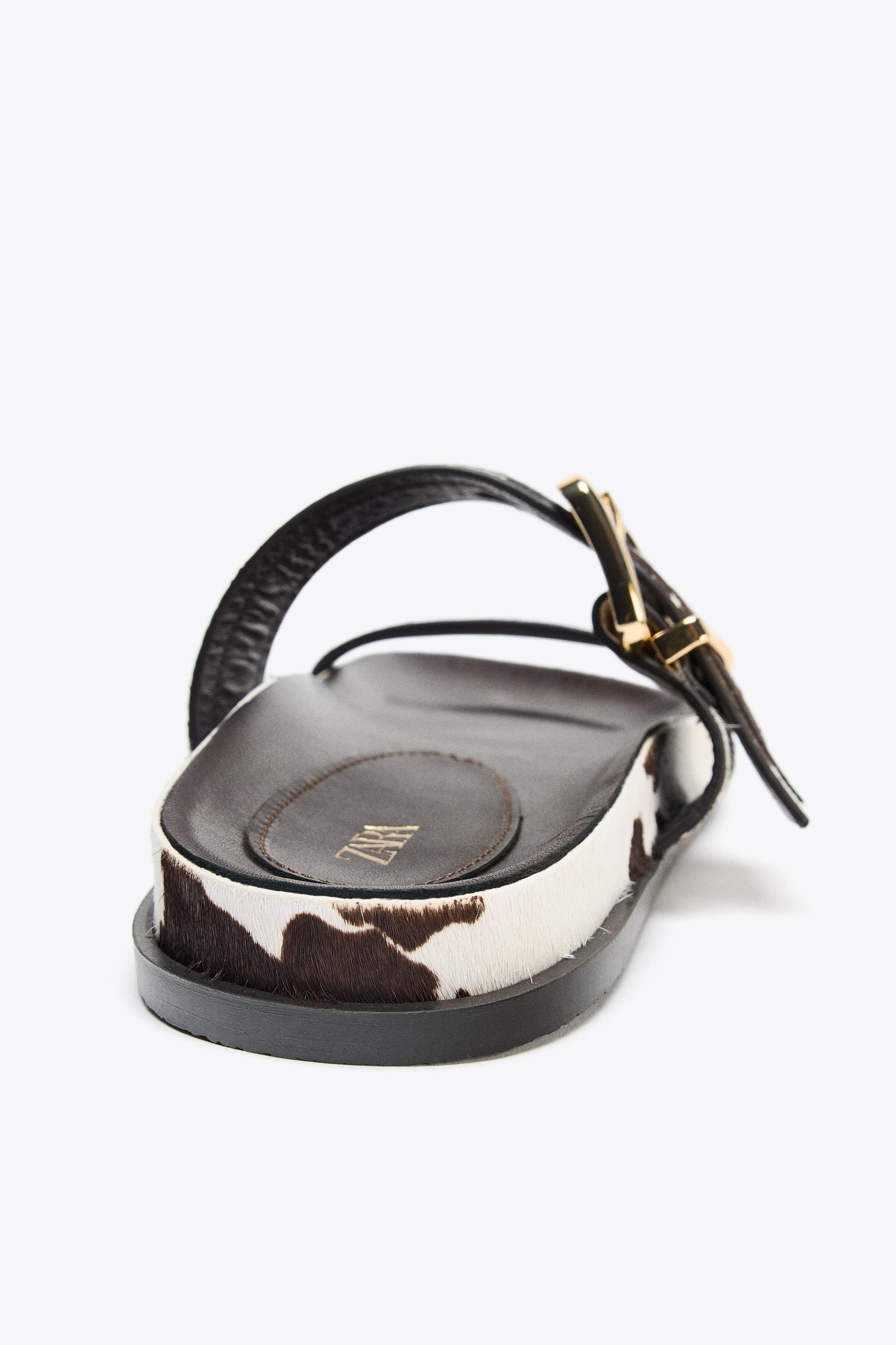 SANDALES ANIMAL PRINT EN CUIR