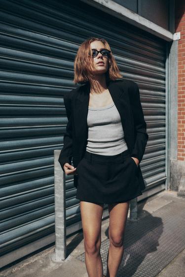 BLAZER CROISÉE OVERSIZE - Noir de Zara - Image 4