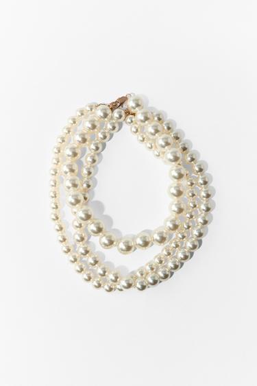 PACK OF 3 PEARL NECKLACES - 109 by Zara