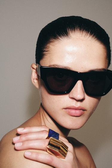 Zara STONE SIGNET RING - Golden