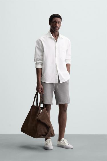 BERMUDA CONFORT - Gris / Beige de Zara - Imagen 0