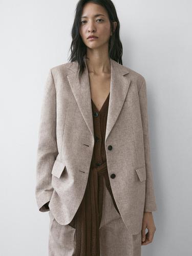 Zara Linen suit blazer - Beige