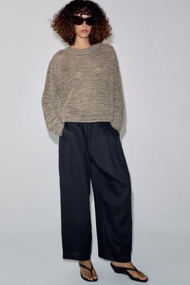 JERSEY PUNTO HILO METALIZADO - Negro oro de Zara