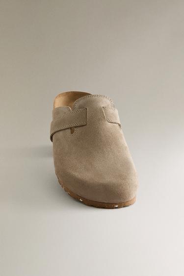 SABOTS CUIR LANIÈRE - Vert de Zara - Image 5