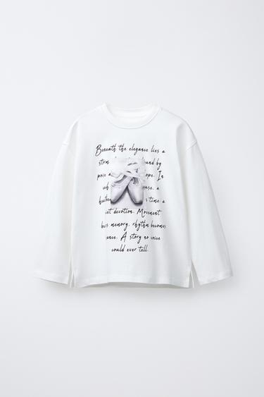 BALLET PHOTOGRAPHIC PRINT T-SHIRT - Oyster-white by Zara - Image 0