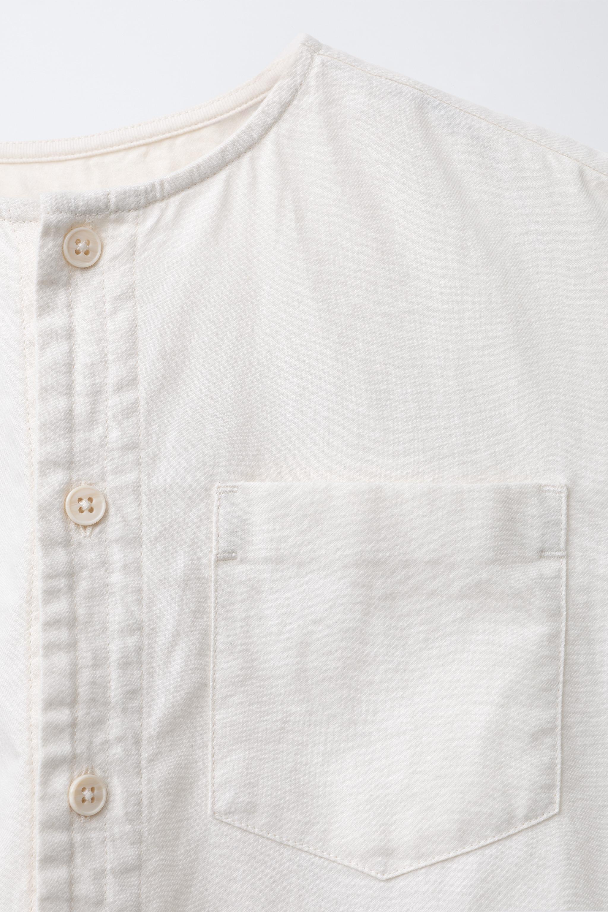 SOFT TOUCH MANDARIN COLLAR SHIRT