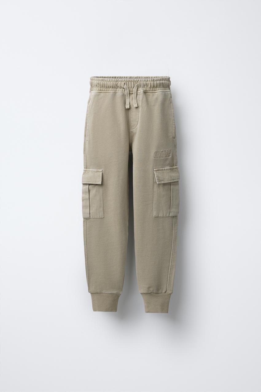 EMBROIDERED CARGO JOGGER PANTS