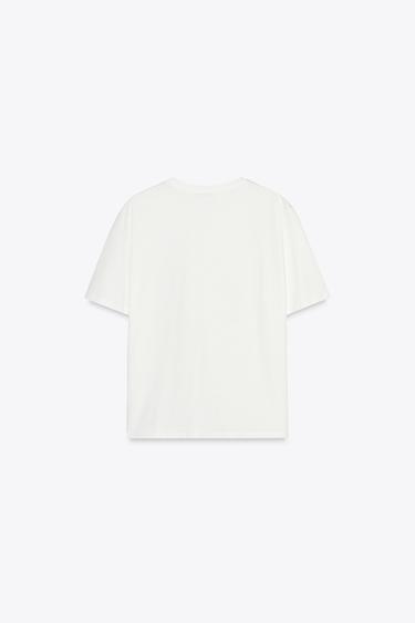 T-SHIRT PLIS VOLUME - Blanc de Zara - Image 1