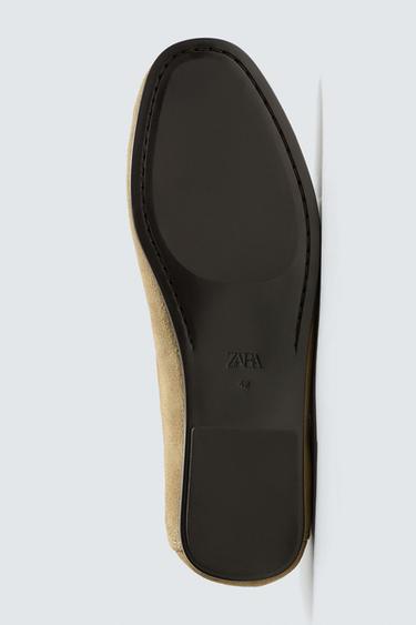 LEATHER LOAFERS - Beige de Zara - Image 3