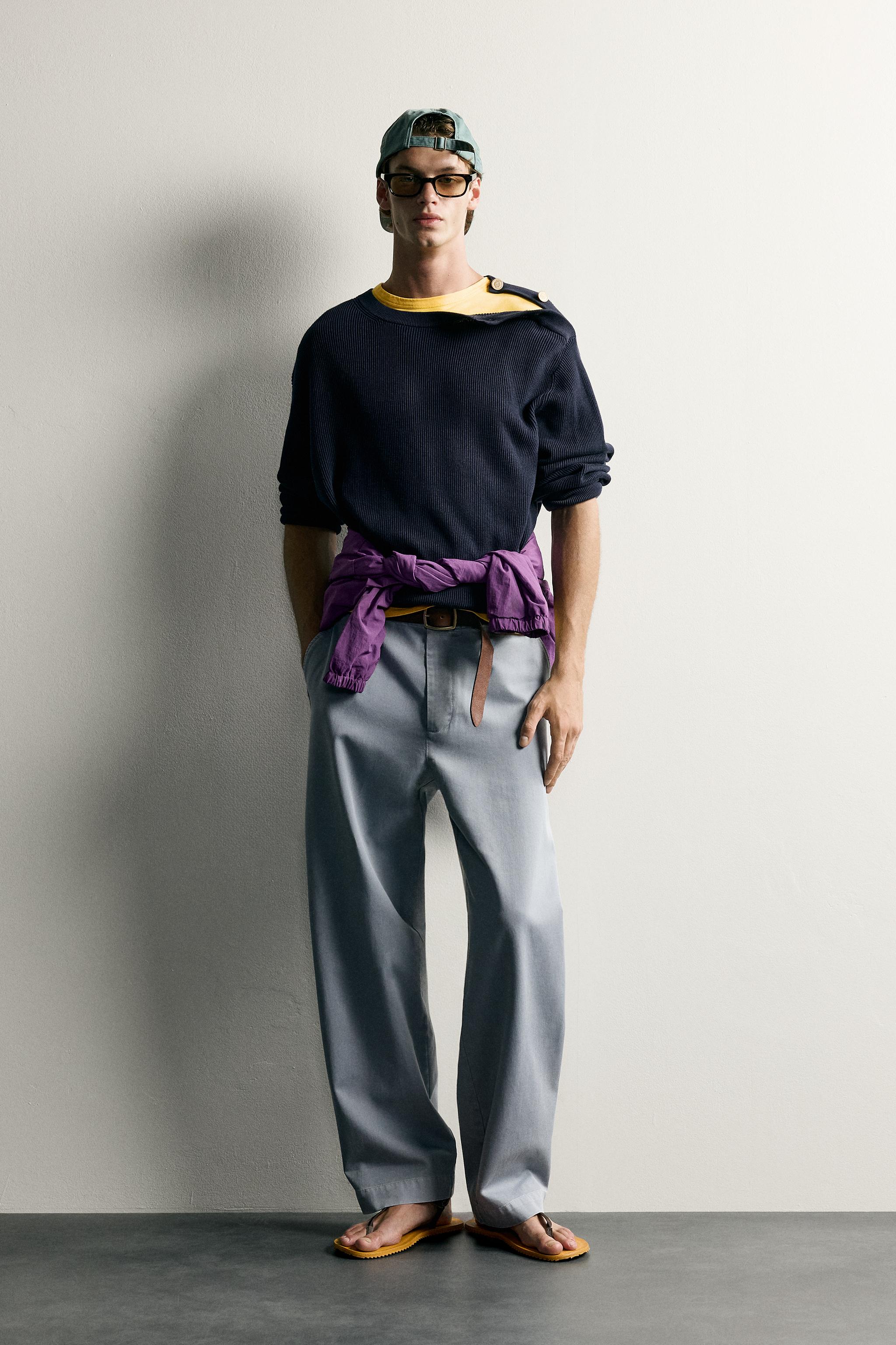 WASHED RELAXED FIT CHINO PANTS