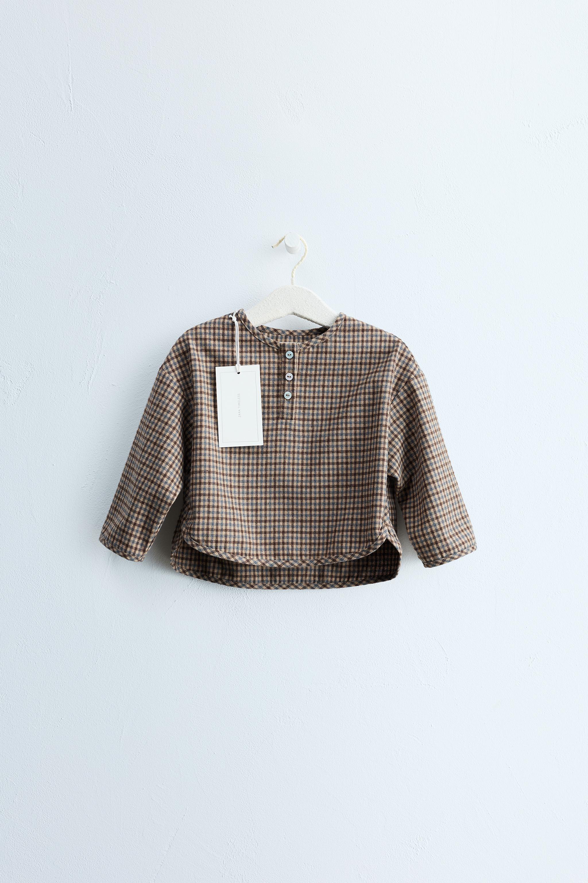 ZARA TIMELESS - PLAID PRINT TOP