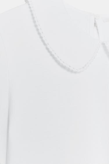 T-SHIRT COL CLAUDINE - Blanc de Zara - Image 8