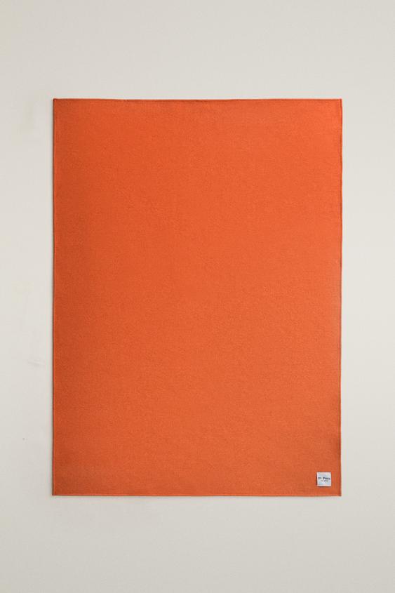 Zara TWO-TONE WOOL BLANKET | 0FR. PARIS - Pink - Image 0