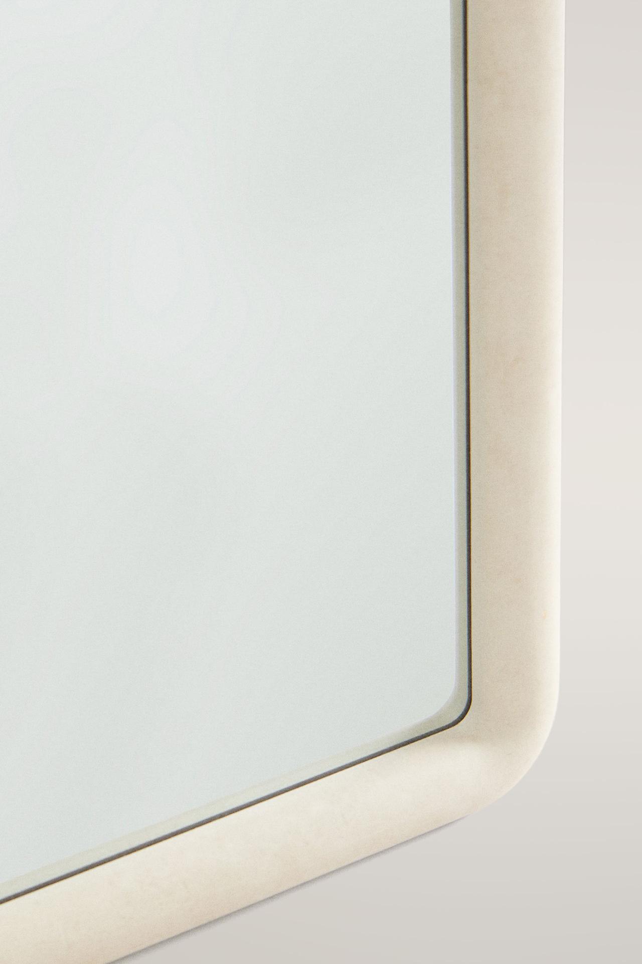 WOODEN ARCHED FULL LENGTH MIRROR — Cement