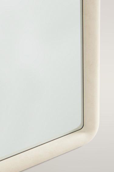 WOODEN ARCHED FULL LENGTH MIRROR — Cement 2