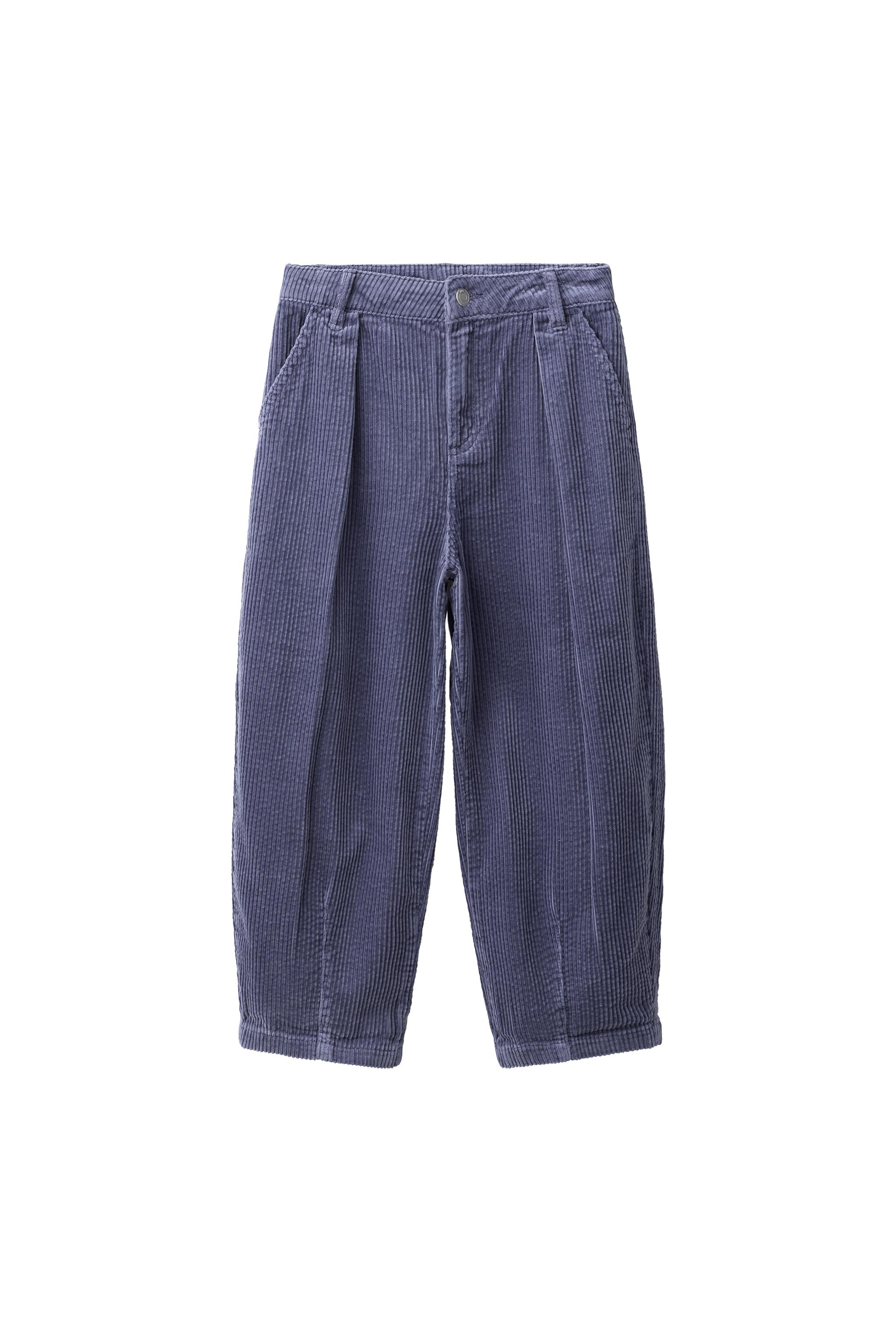 ダーツ入りコーデュロイバギーパンツ - ブルー/スチール | ZARA Japan