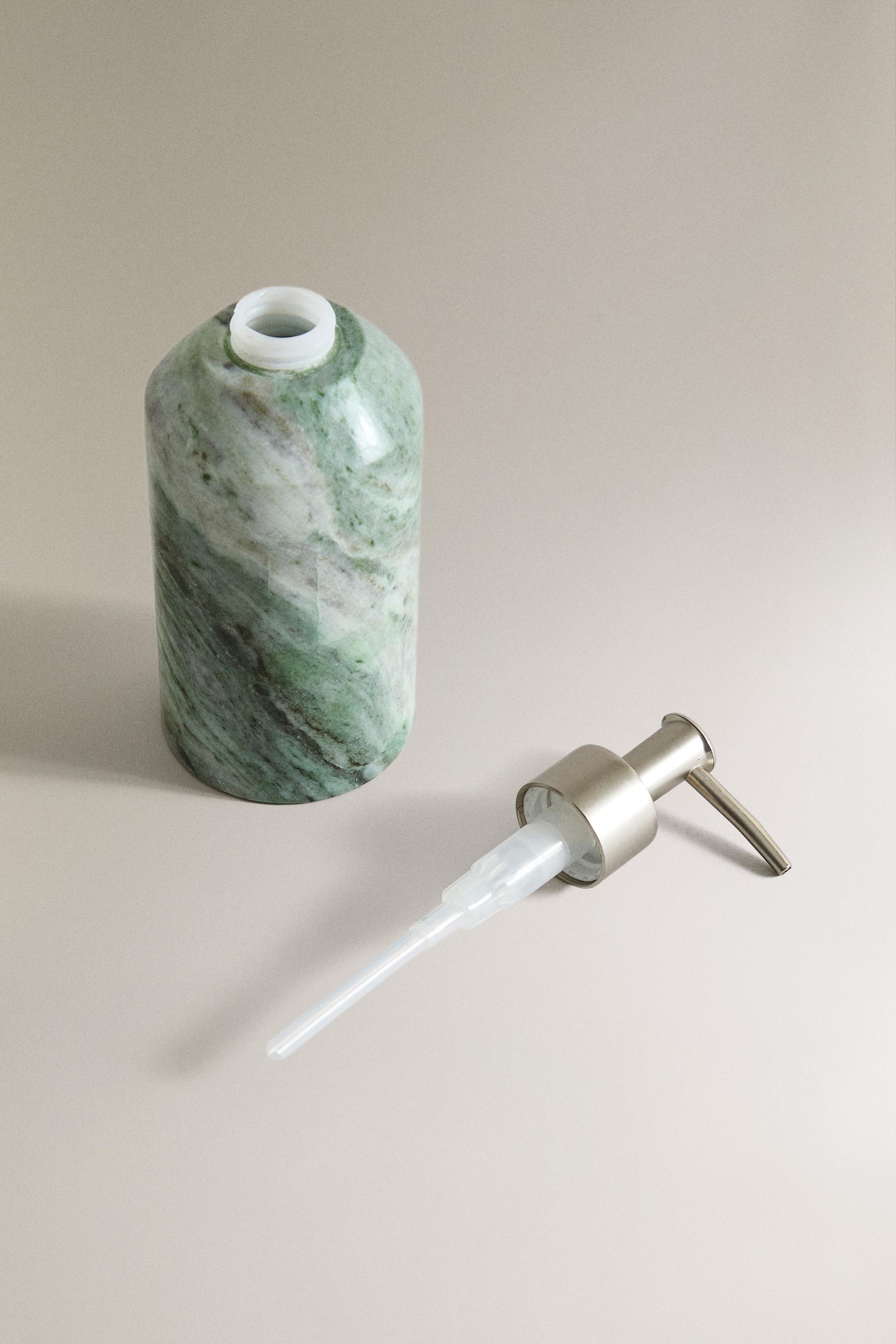 GREEN MARBLE SOAP DISPENSER