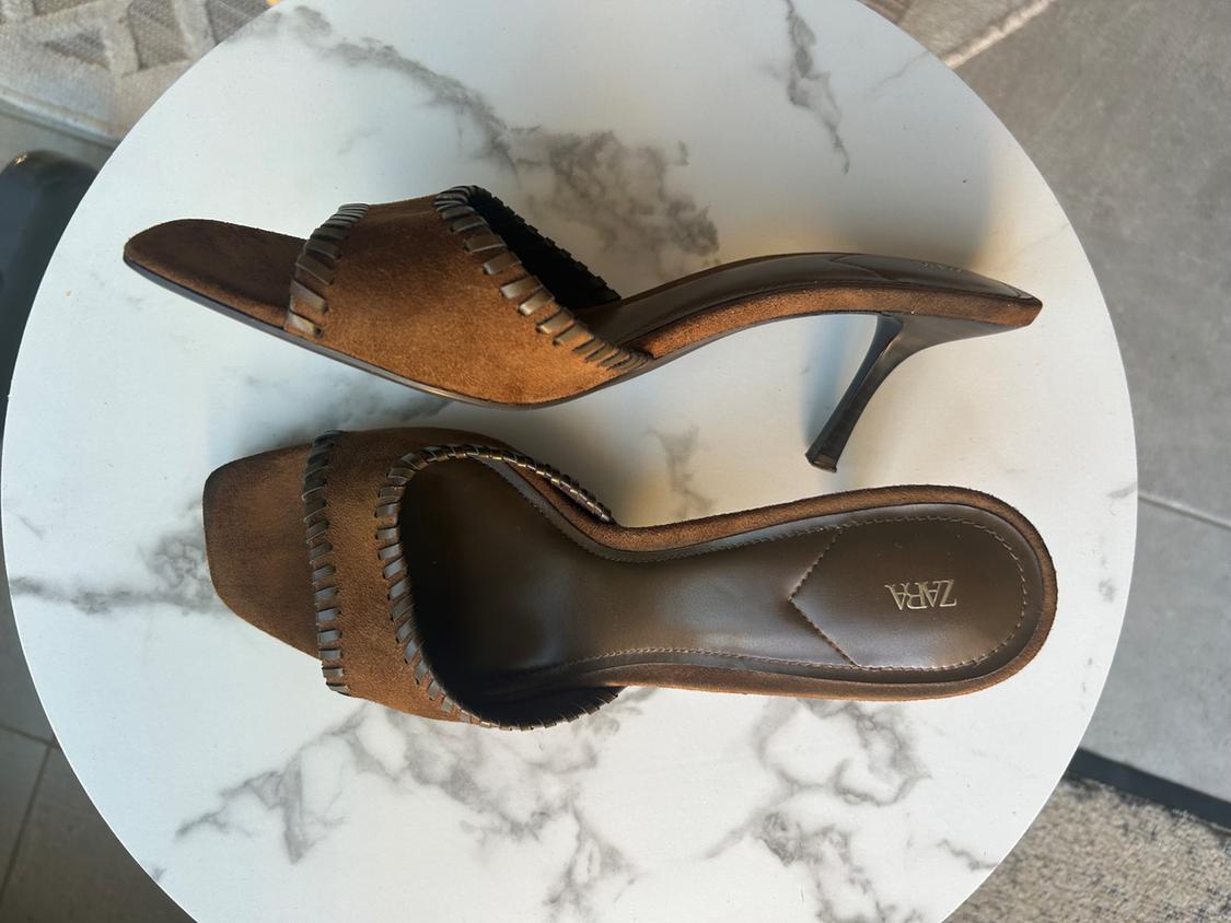SANDALES MARRON T41 SUÉDINE  COUTURE - Image 7