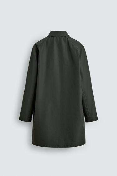 WATER-REPELLENT TECHNICAL COAT - Dark khaki by Zara