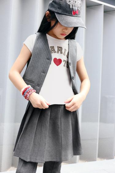 PINSTRIPE WAISTCOAT - Anthracite grey by Zara