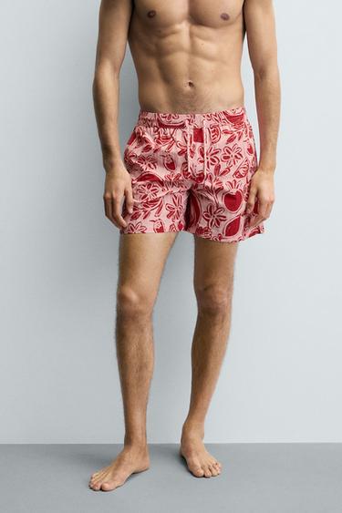 MAILLOT DE BAIN MI-LONG À IMPRIMÉ FRUITS - Rose de Zara - Image 2