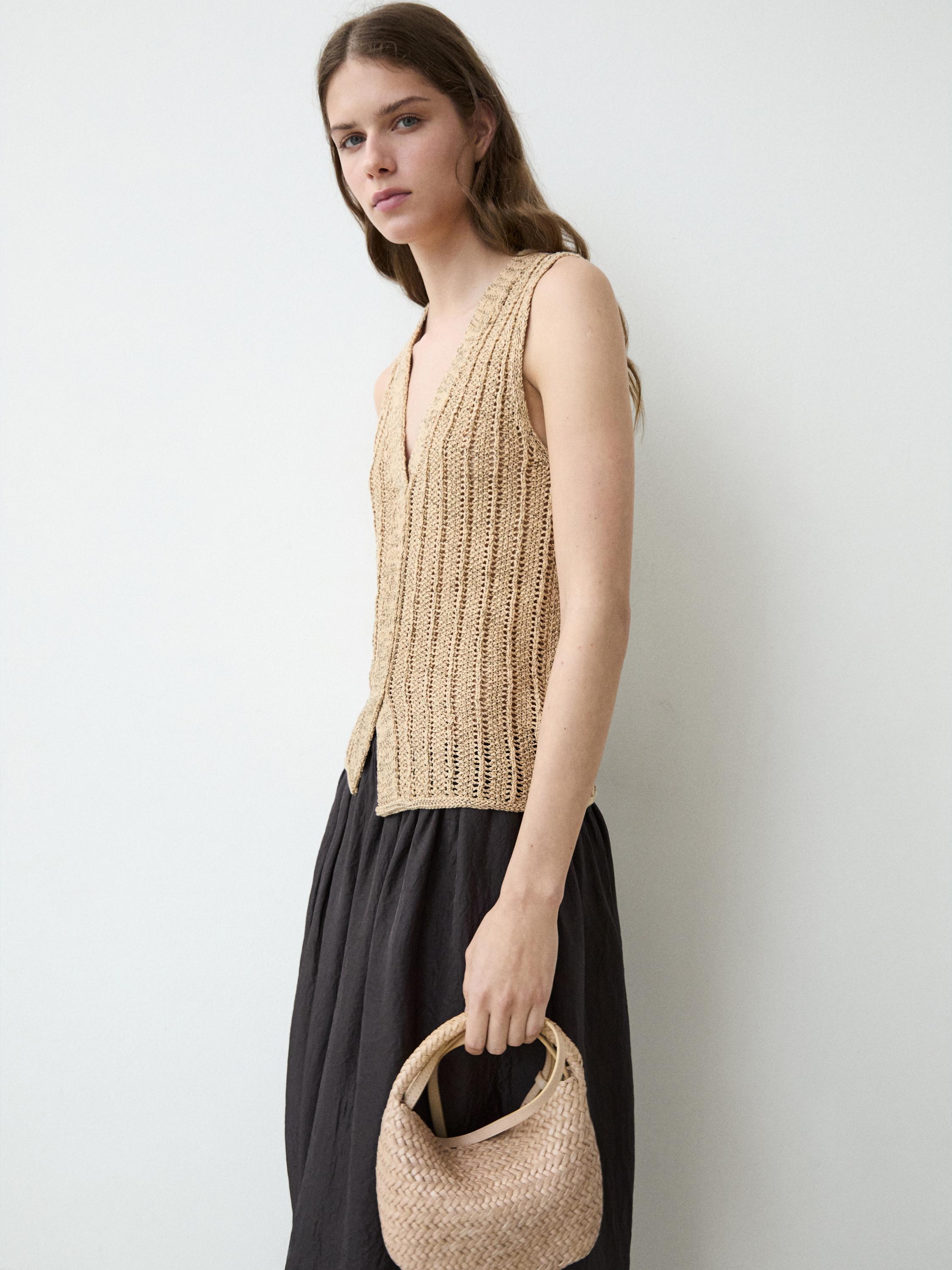 Gilet maille ajourée