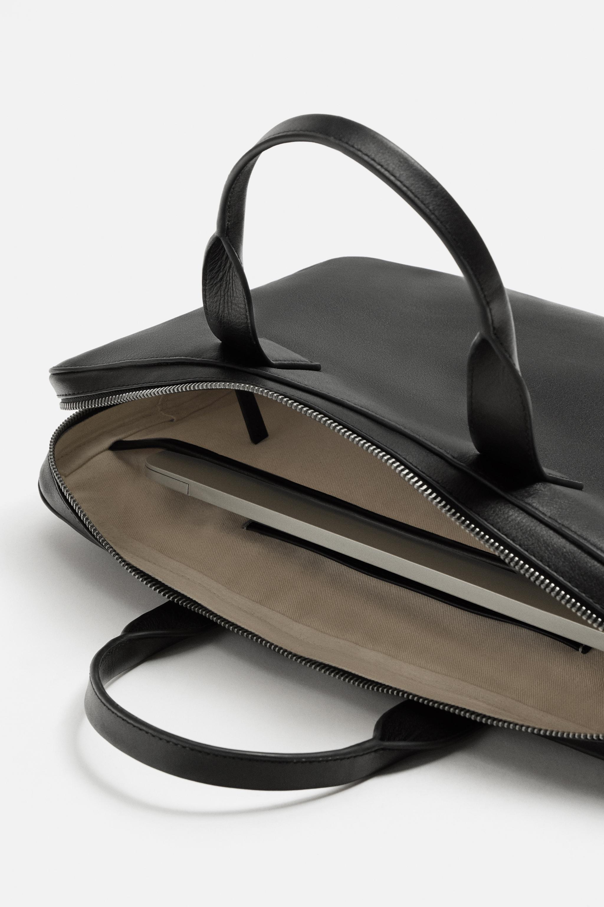 【ZARA】レザーブリーフケース ブラック | 3401/520/800 レザーブリーフケース - ブラック | ZARA Japan / 日本