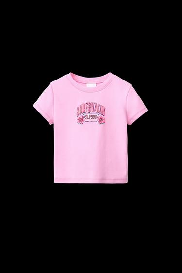 Zara SURF T-SHIRT - Pink - Image 0