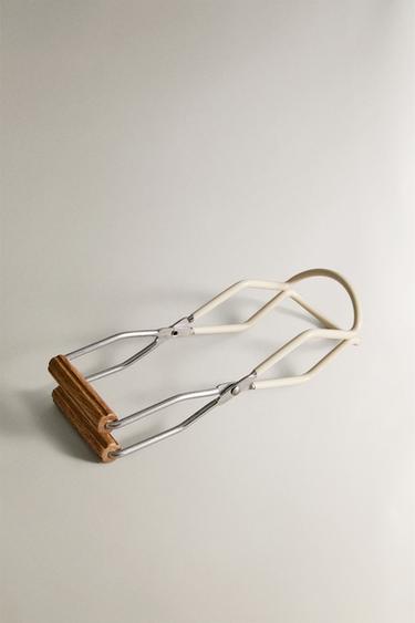 WOODEN JAR TONGS - Cream by Zara