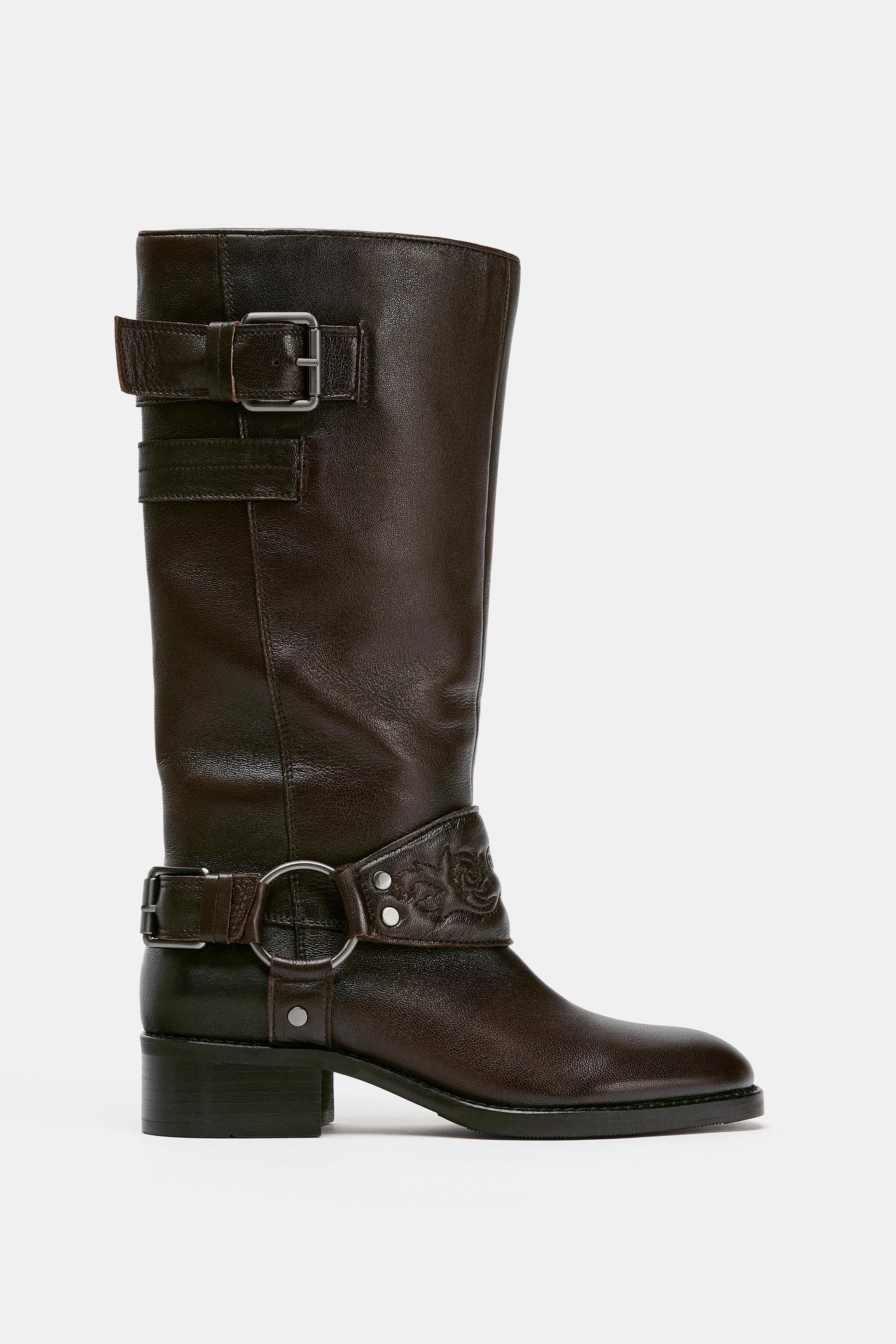 Women's Leather Boots | ZARA United States