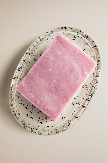 GLITTER RESIN BATHROOM SOAP DISH - Multicoloured by Zara