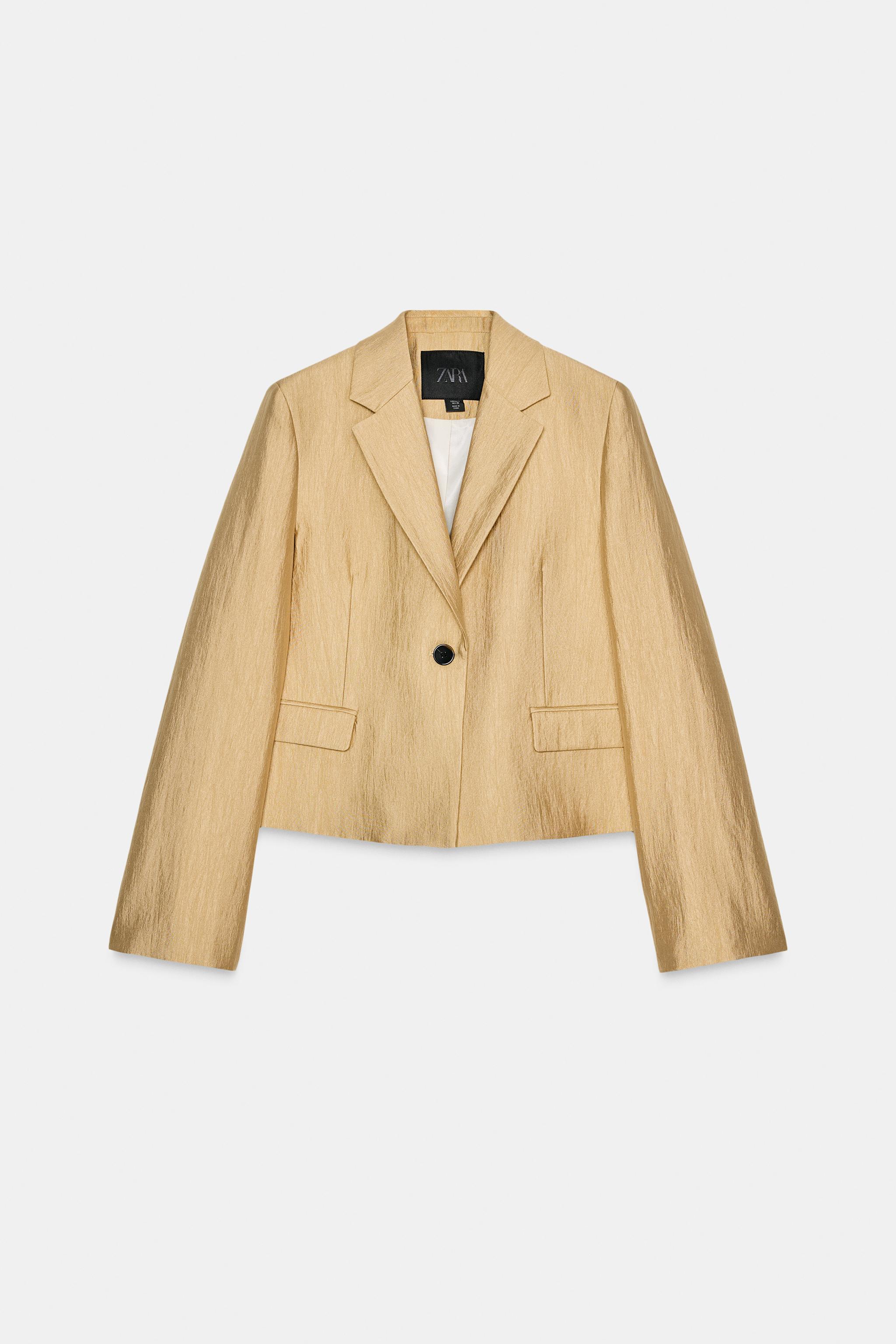 ZW COLLECTION METALLIC CROPPED BLAZER