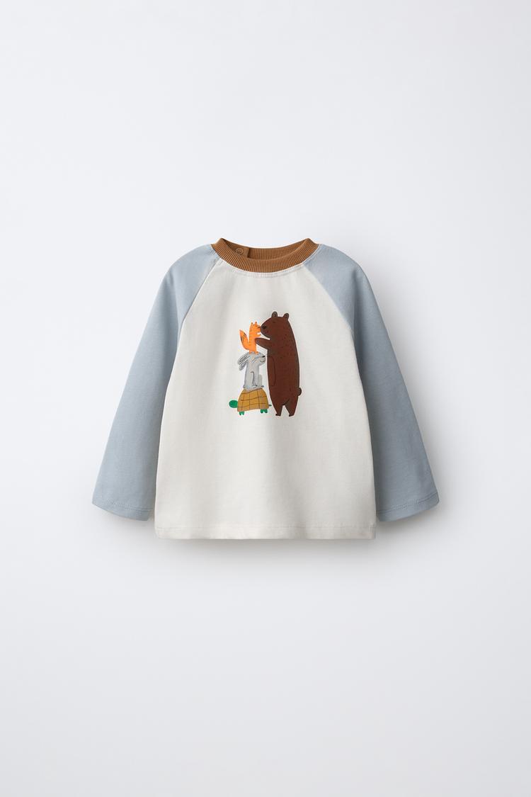 Camiseta manga ranglan animales