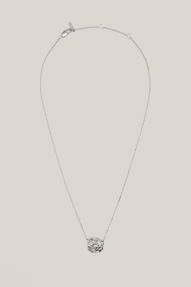 Collar pieza textura cesta round - LIMITED EDITION - Plata de Zara