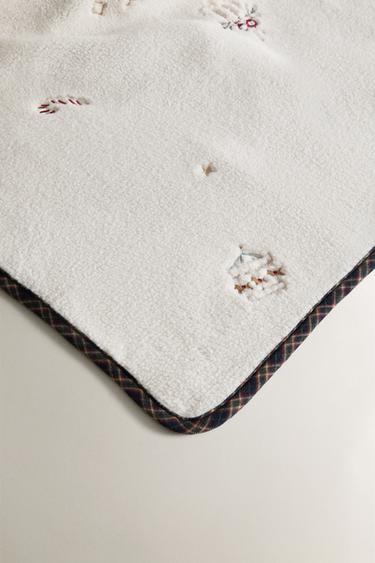 COUVERTURE POLAIRE ENFANT LISTE DE NOËL - Crème de Zara - Image 1