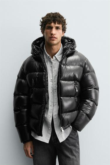 100% FEATHER WATER-REPELLENT DOWN JACKET - Black by Zara