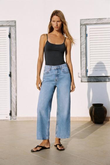 POLYAMIDE CAMISOLE TOP - Dark anthracite by Zara