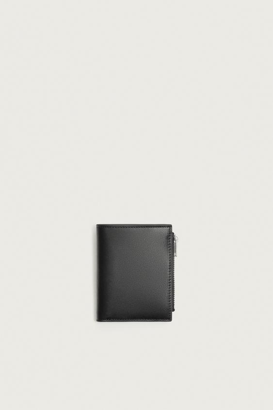 CARTERA PIEL - Negro de Zara - Imagen 0