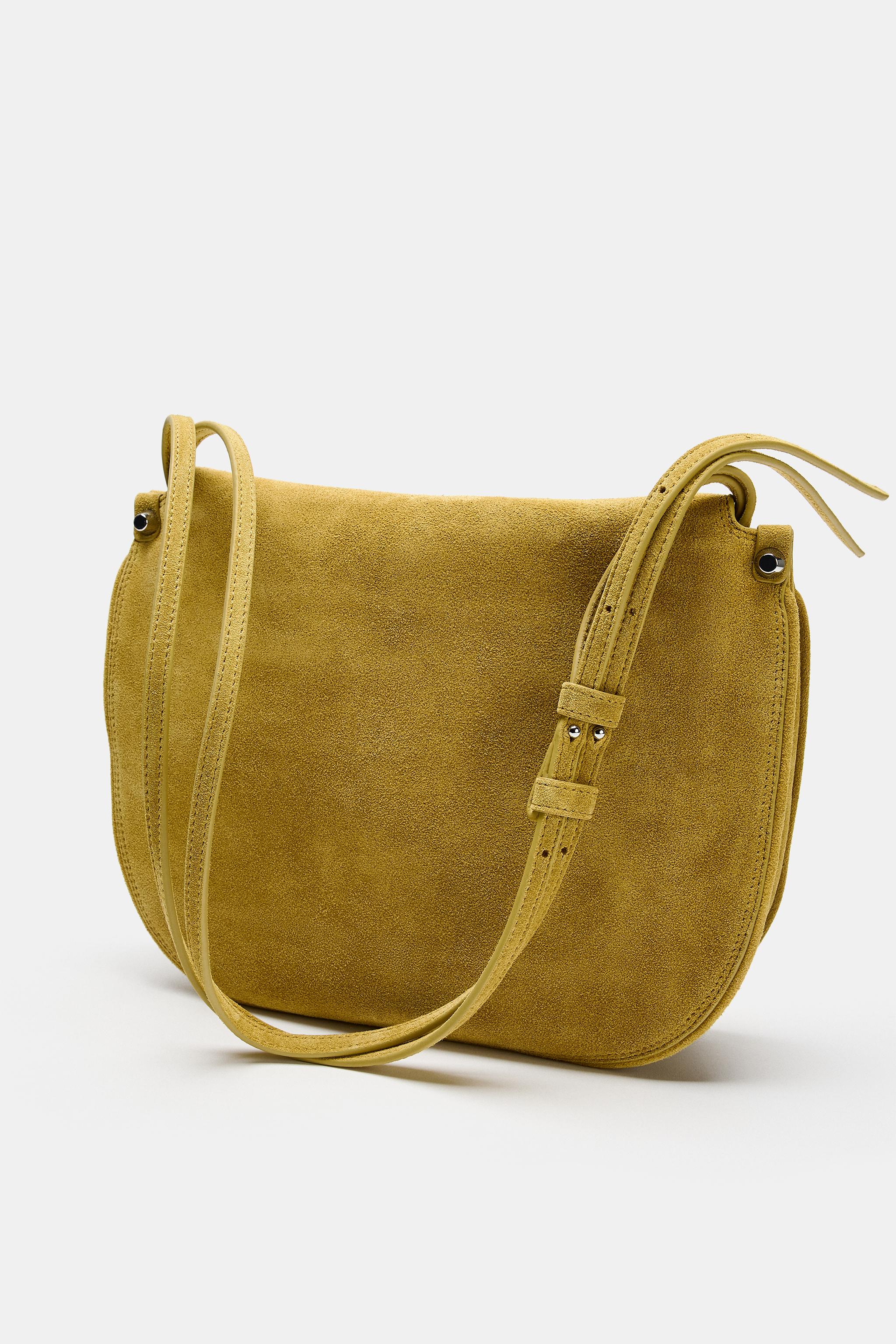 LEATHER CROSSBODY BAG WITH FLAP