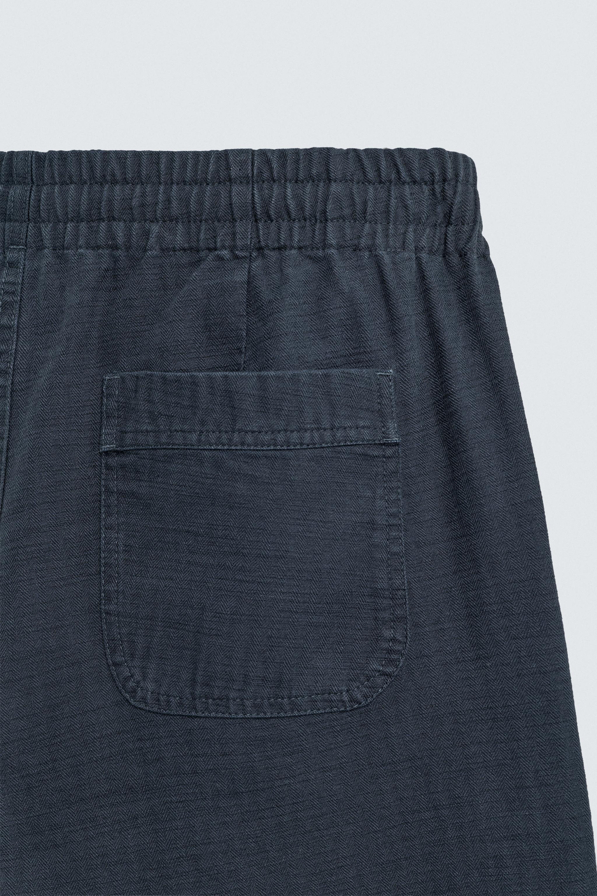 HERRINGBONE RELAXED FIT PANTS