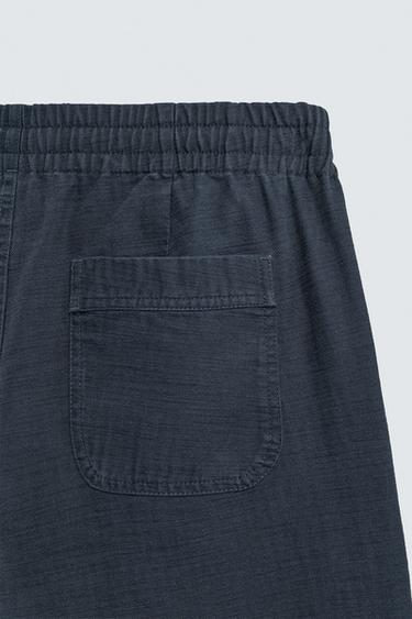 PANTALON DÉCONTRACTÉ CHEVRON - Bleu marine de Zara - Image 10