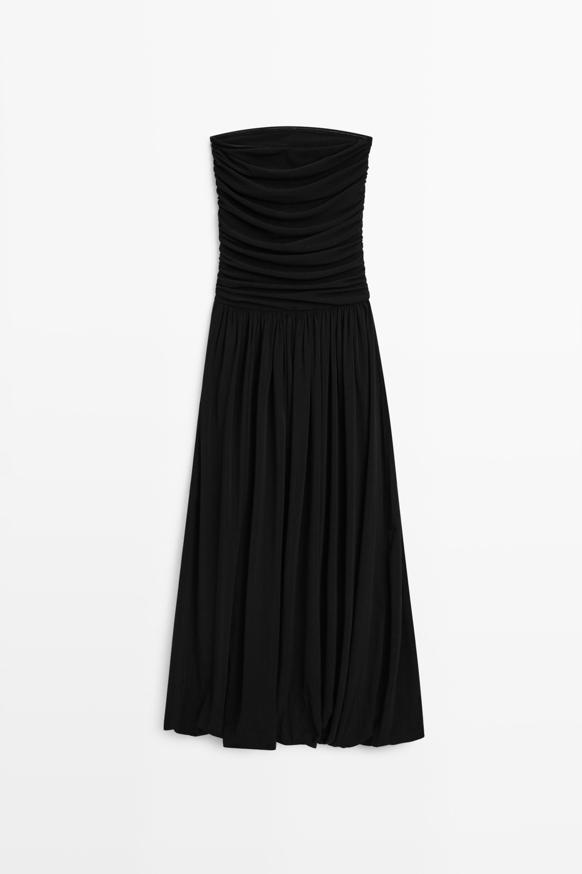 Robe midi bustier ballon