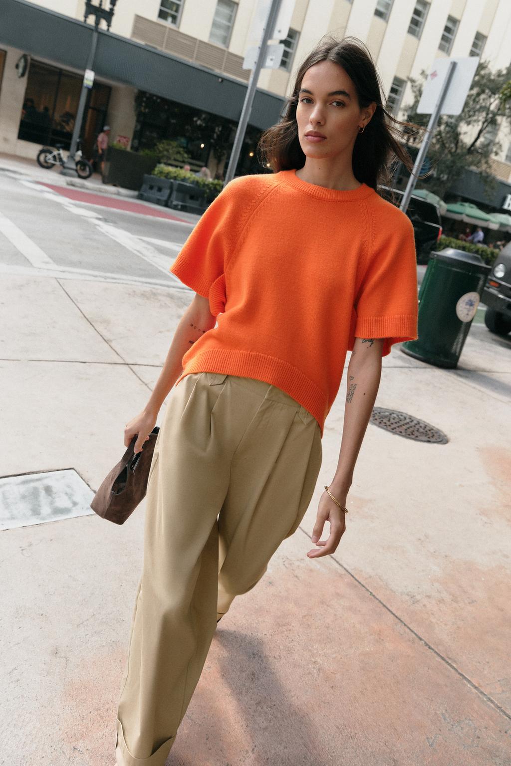 SHORT SLEEVE KNIT JUMPER