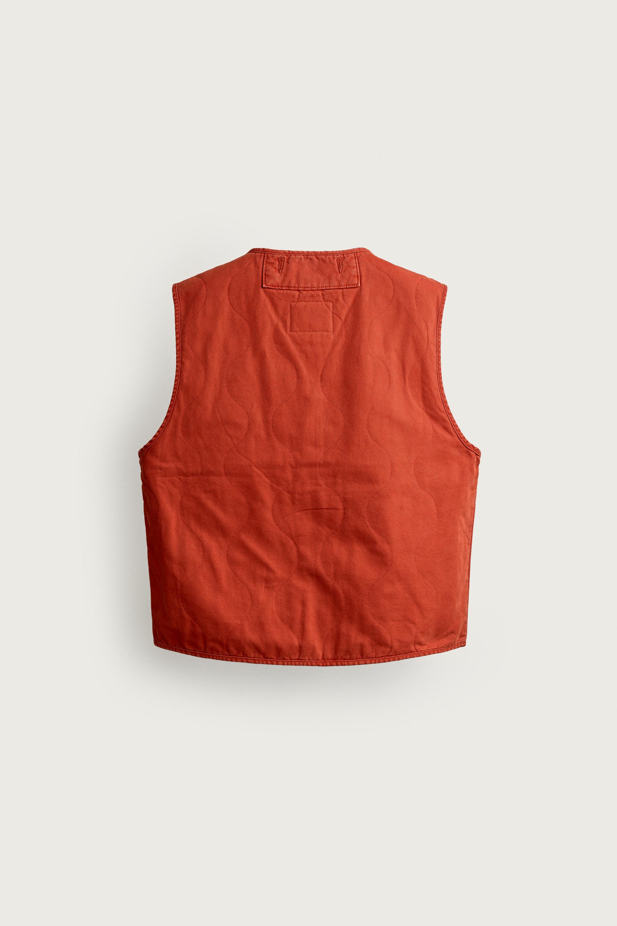 GILET LAVÉ À SURPIQÛRES