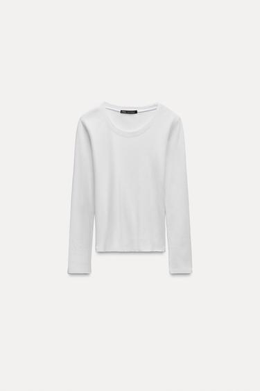 Zara LONG SLEEVE T-SHIRT - White